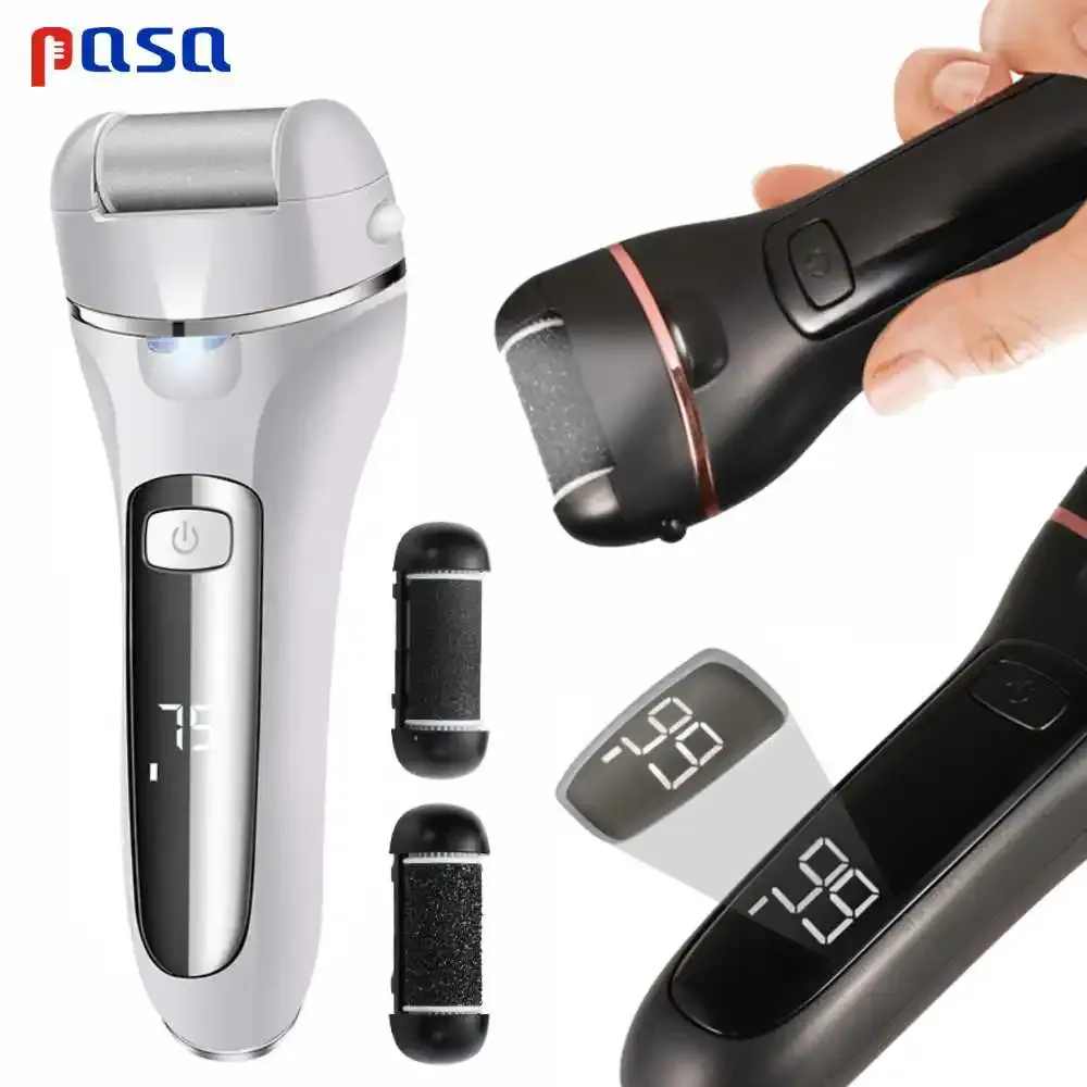 Polijsters laddningsbara digital Display Electric Foot File Callus Remover Hine Pedicure Device Care Tool Fötter för klackar Ta bort död hud