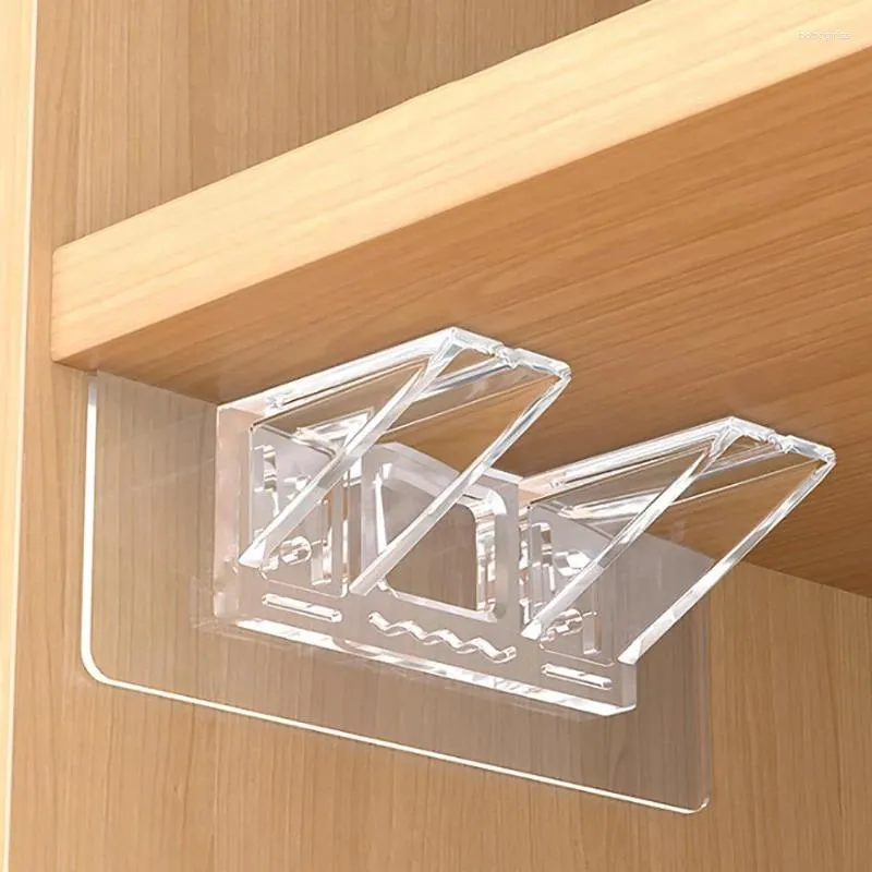Haken 1 stks zelfklevende planksteunharingen voor keuken slaapkamer kast kast clips muurhanger sticker beugel houder