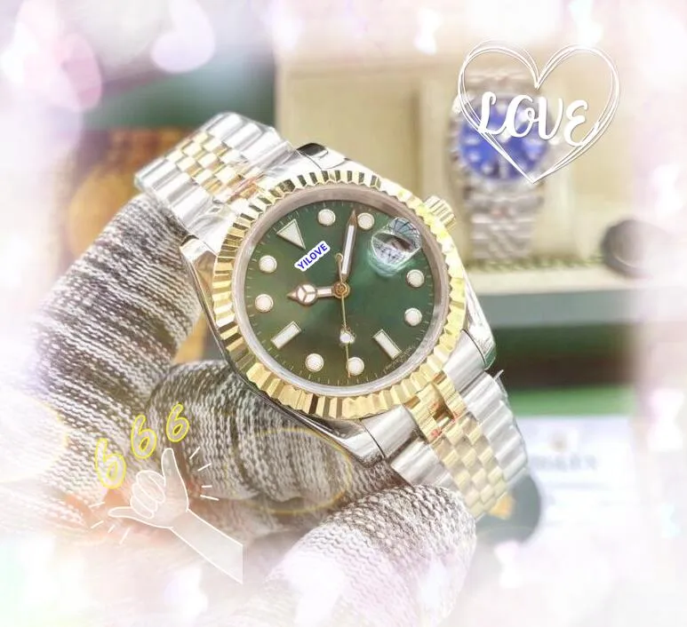 Gute Qualität Frauen Liebhaber Uhren Japan automatische Quarzwerk wasserdichte Uhr Edelstahlarmband Lumious 3 Zeiger Gold Armband Armbanduhr Geschenke