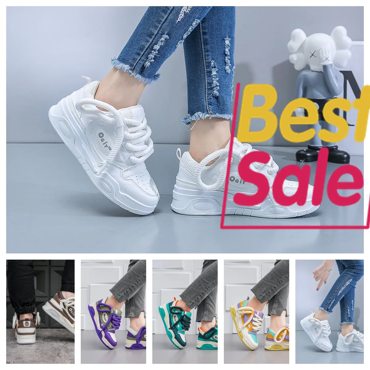 2024 Tasarımcı Ayakkabı Moda Spor Ayakkabıları Siyah Beyaz Erkek Kadınlar Günlük Ayakkabı Gai Boyut 35-45 Ayakkabı Platformu Unisex