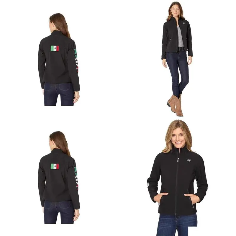Women'S Jackets Womens Ariat Classic Team Mexico Softshell Water Resistant Jacket Jacketstop Dre Drop Delivery Apparel Clothing Outer Otyek