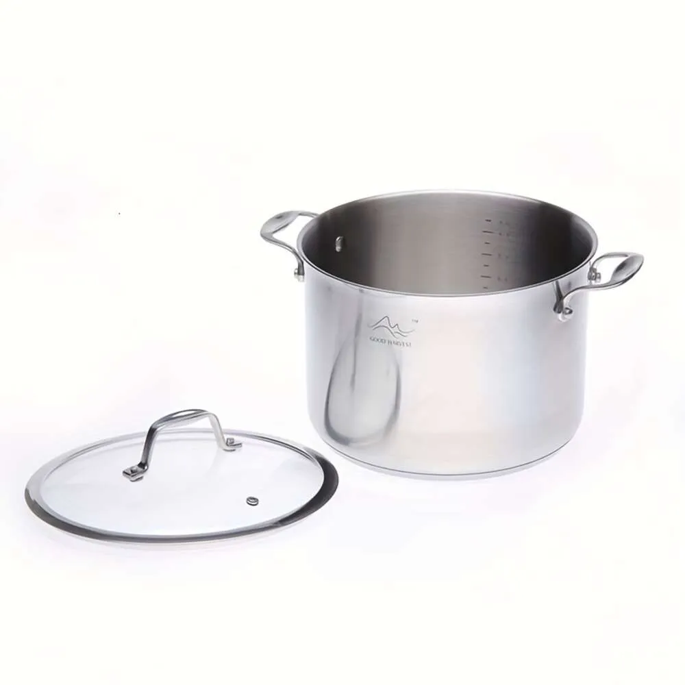 1pc 304 Pot de soupe domestique en acier inoxydable poêle électromagnétique - idéal pour les pâtes, la sauce steak, la bouillie et les ramen