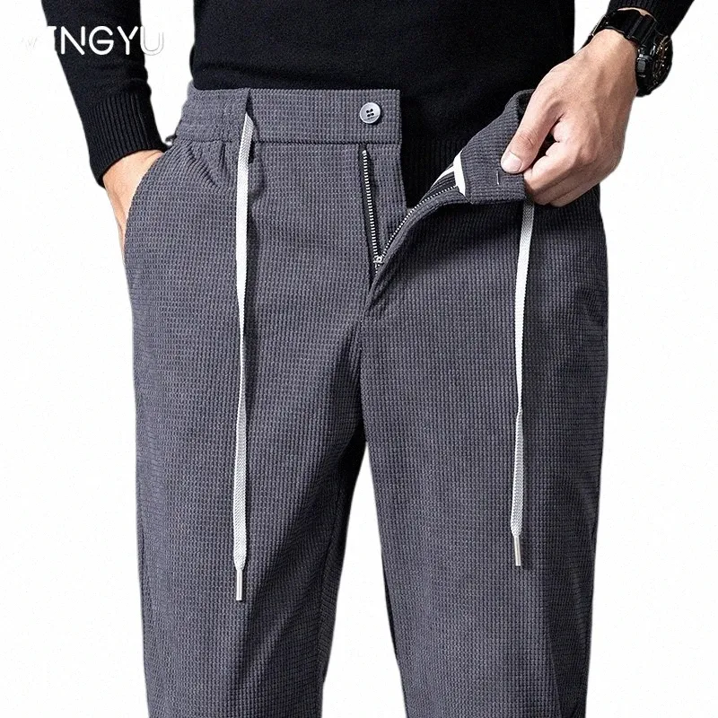 Inverno calças de veludo homens casual cordão elástico na cintura solta calça reta grossa joggers calças para masculino plus size M-5XL x6cw #