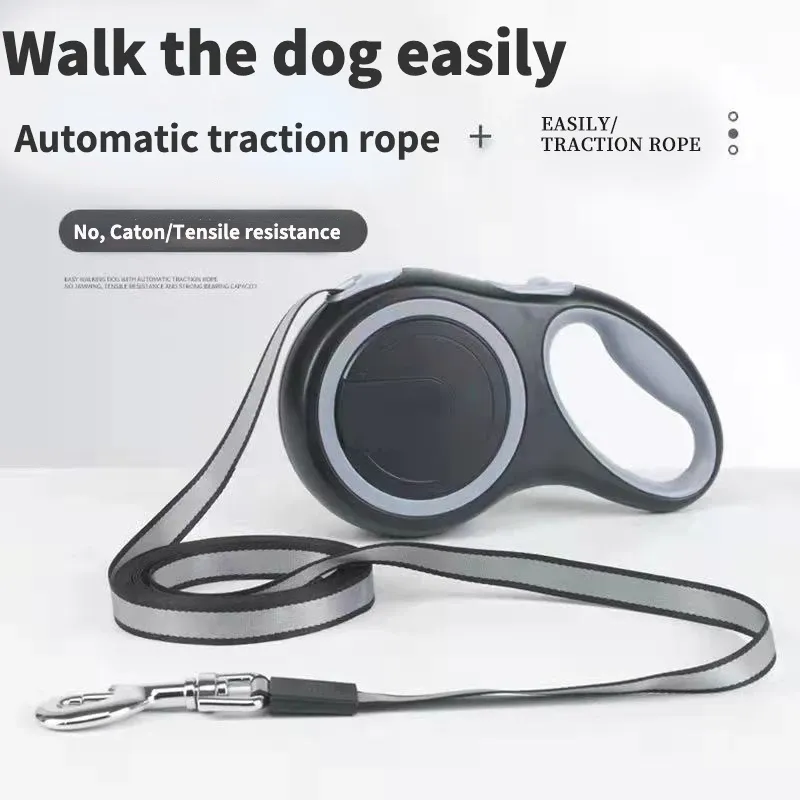 Guinzagli Guinzaglio per cani retrattile Nylon durevole che cammina per cani di grossa taglia Guida per guinzaglio per cani di grossa taglia Estensione automatica scalabile Corda per guinzaglio per cani da corsa 5M 8M