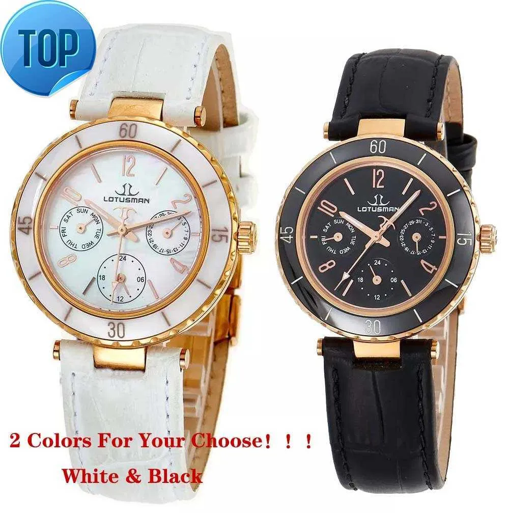 Hot Selling Factory China Black and Rose Gold Color Rostfritt stål Luxury Moissanite Crystals Luxury Watches