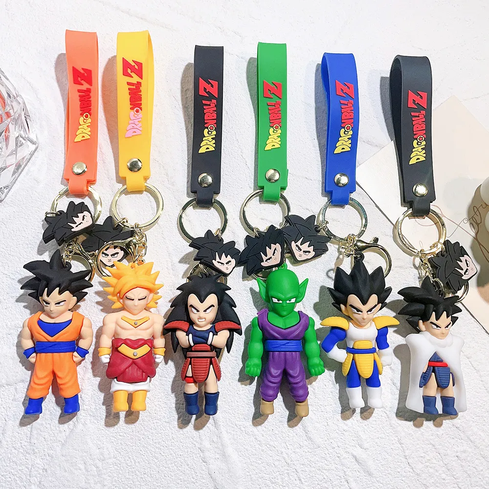 Moda Çizgi Film Karakter Keychain Kauçuk ve Sırt Çantası Takı Anahtar Yüzük Keychain 32608