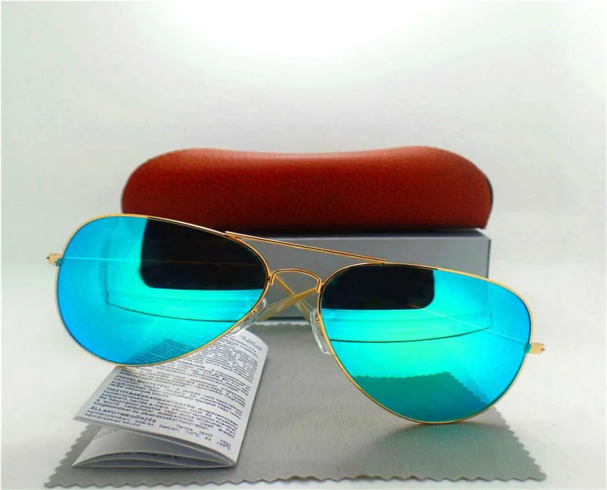 Lunettes de soleil à lentilles en verre Designer de luxe UV400 Beach Vintage Mode Hommes Femmes Polit Lunettes de soleil Lunettes avec boîte5187098