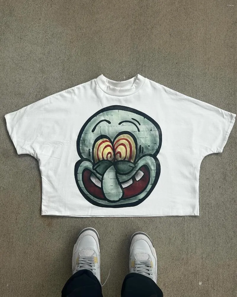 Męskie koszulki T -OVIR SHIRT Y2K HARAJUKU GOTHIC HIP HOP CARTOON Anime Graphic Print Owwony koszulki męskie damskie damskie bawełniane bawełniane bawełniane topy