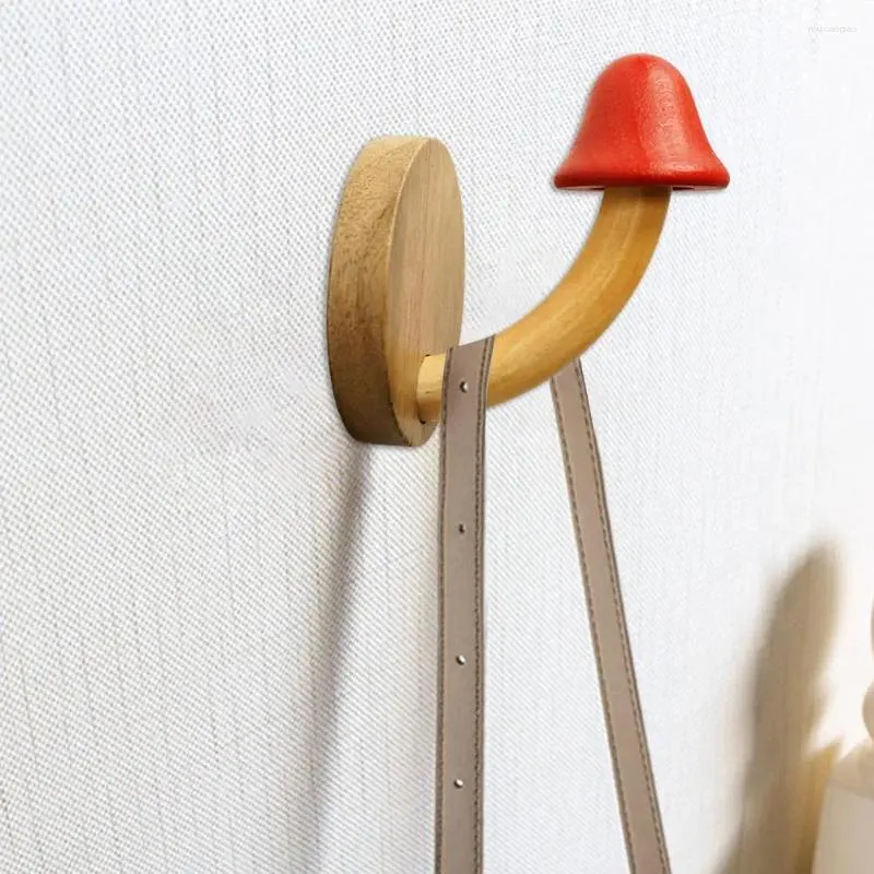 Wooden Mushroom Coat Hooks Heavy Duty Wall Hanger For Towels Bags Bathroom And Kitchen Supplies No Drill Required From Muxiaoqiao 11.03 DHgate.Com