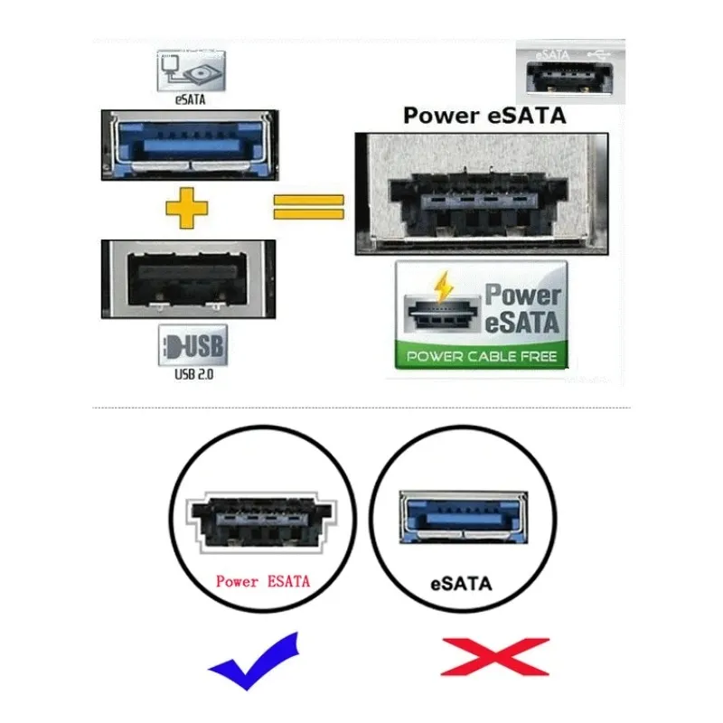 2024 Nuovo Dual Power Esata Usb 12v 5v Combo a 22pin Sata Cavo disco rigido USB Accessori di vendita caldi di alta qualità