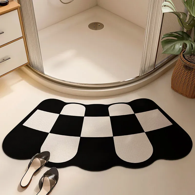 Tappetini nuovi fan a forma di fan tappeto bagno tappeto per doccia antismissip diatometro tappeto antiscivolo tappeto antismissivo tappetino da pavimento curvo