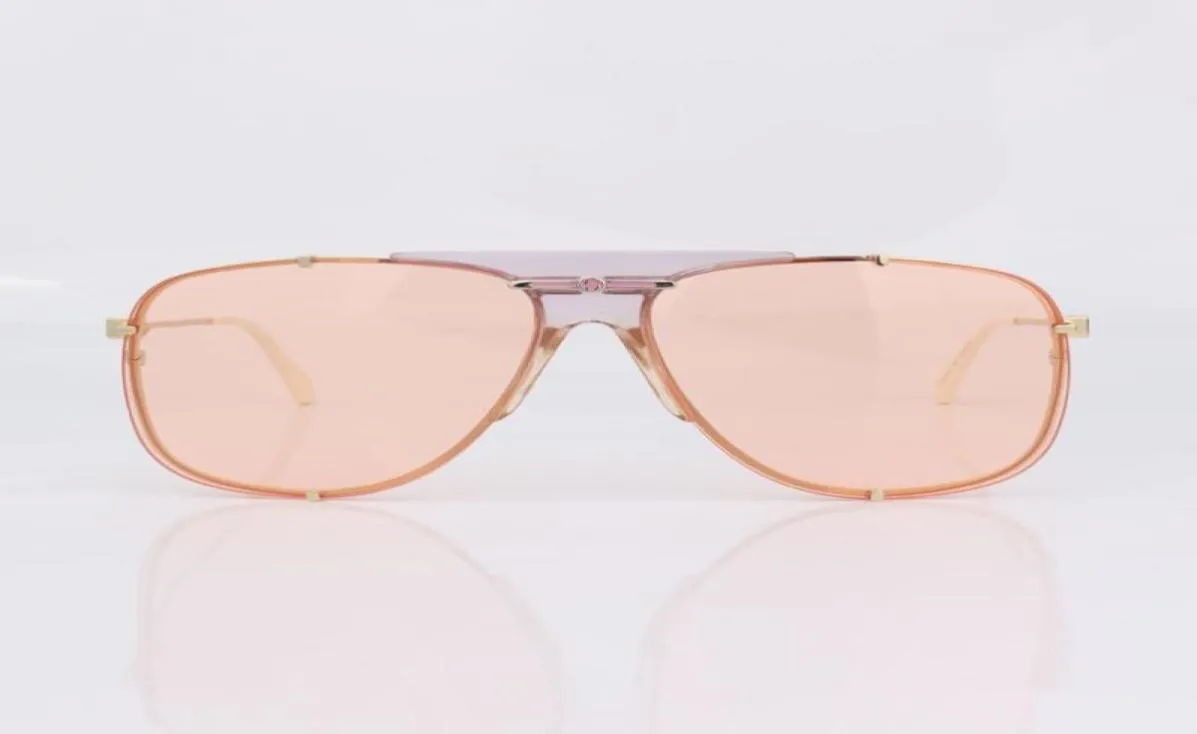 Lunettes de soleil Pilot Metal Cadre Femmes Pink Lens Ivory Tips011109225