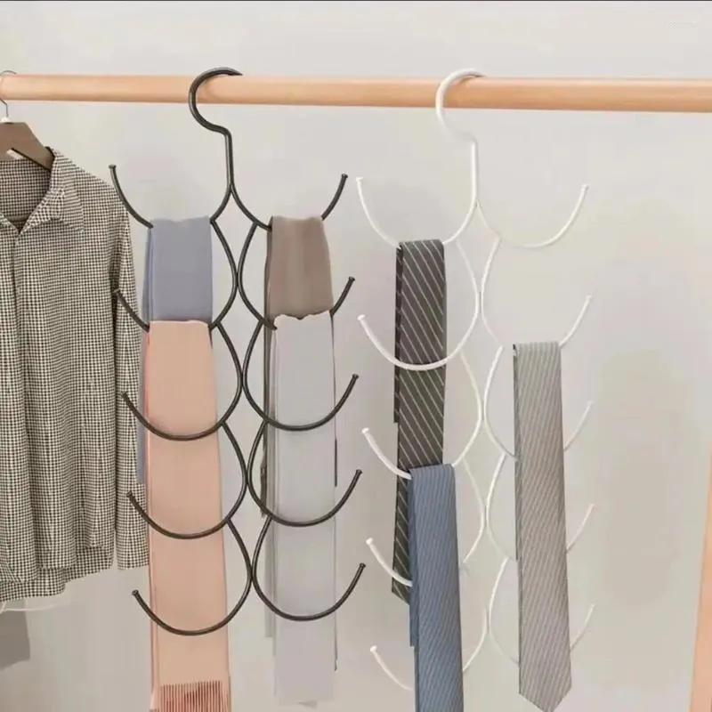 Hangers Space-saving Closet Organizer Stainless Steel Scarf Storage Rack With Multi Hooks For Organization