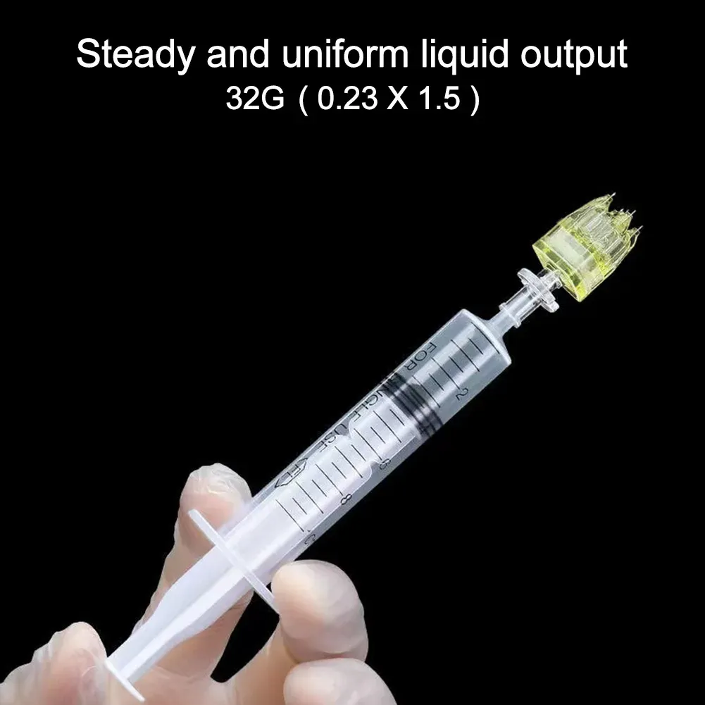 Cartouche multi-aiguilles en cristal à 5 broches, pour hydrater la peau, Injection manuelle, 32G, 1.5, aiguille d'injecteur Hydra, micro-aiguilles, mésothérapie, multi-aiguilles, 3 broches, 4 broches, 20 pièces/boîte