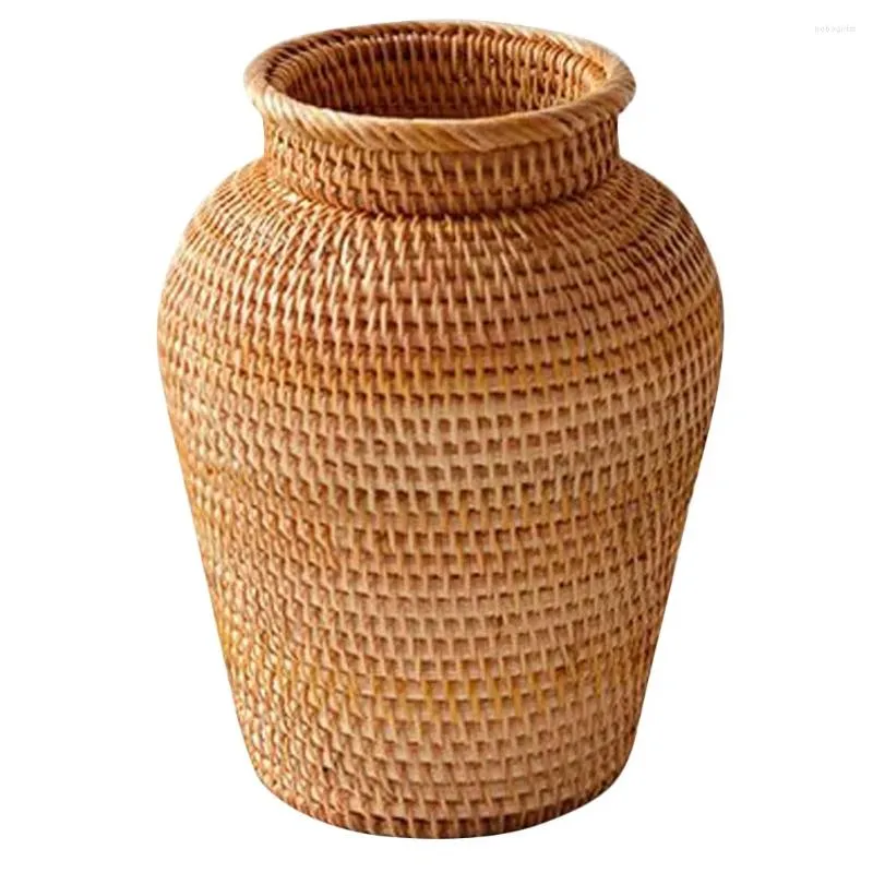 Vasen, Rattan-Vase, gewebte Blume, kreative Töpfe, Ornamente, Schlafzimmer, Heimdekoration, Buch für Blumen