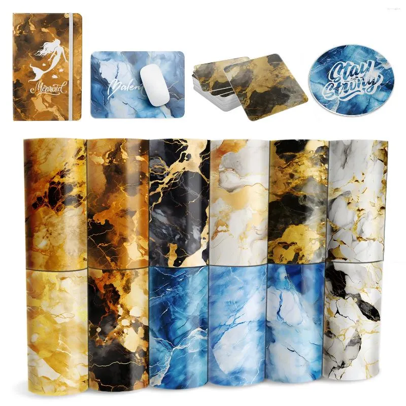 Window Stickers XFX Infusible Transfer Ink Sheet 1 PCS 12x12 IN Marble Gold Color Sublimation Paper For T-Shirts Hat Mugs Garden Flag