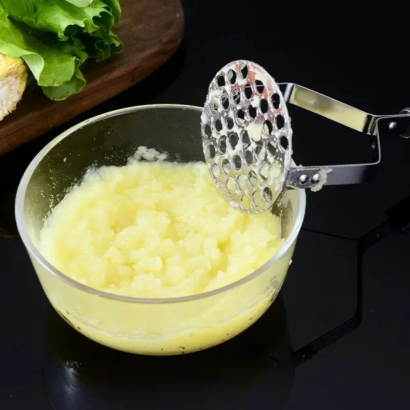 Roestvrijstalen aardappelpuree keuken pompoen knoflook groentefruit gemakkelijk modder persmolen food crusher keukengerei Home Gadget