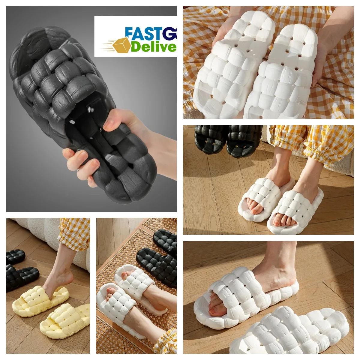 Slippers Home Shoes GAI Slide Bedroom Showers Room Warm Plush Livings Room Soft comfort Wear Cottons Slippers Ventilate Womans Mens black pink whites