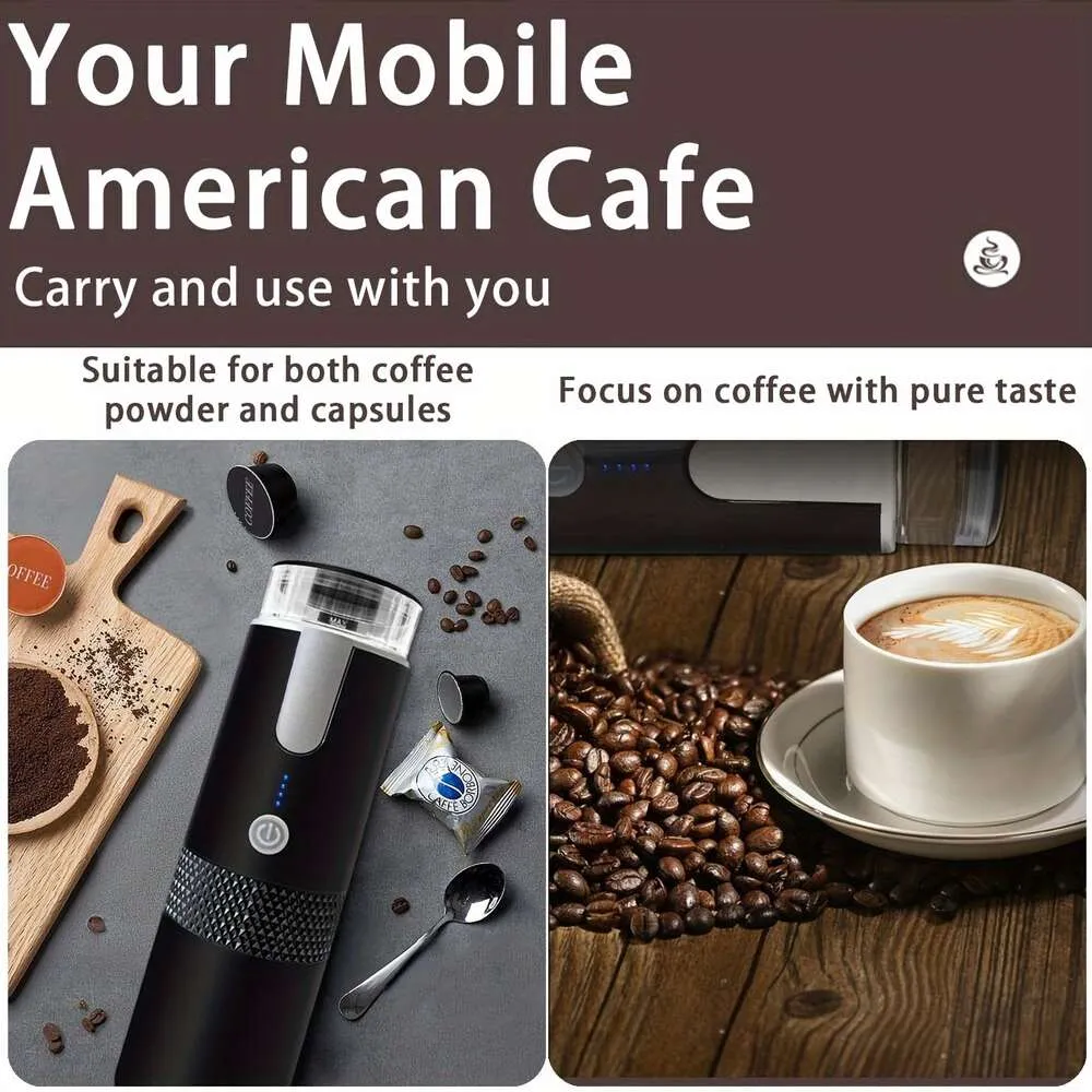 Draagbare draadloze koffiemachine Amerikaanse espressocapsule Huishouden Volautomatische kleine oplaadbare handheld-stijl.
