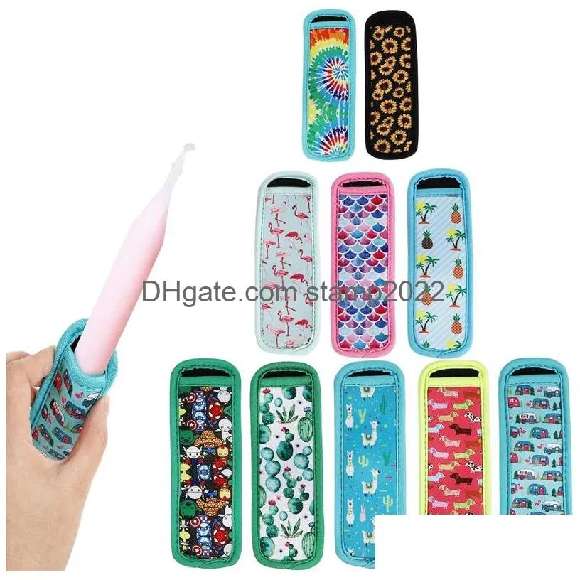 Party Favor Neoprene Insator Sleeves Zer Popsicle Holder Colorf Ice Bag återanvändbara tvättbara innehavare för Drop Delivery Home Garden Fest DHL9R