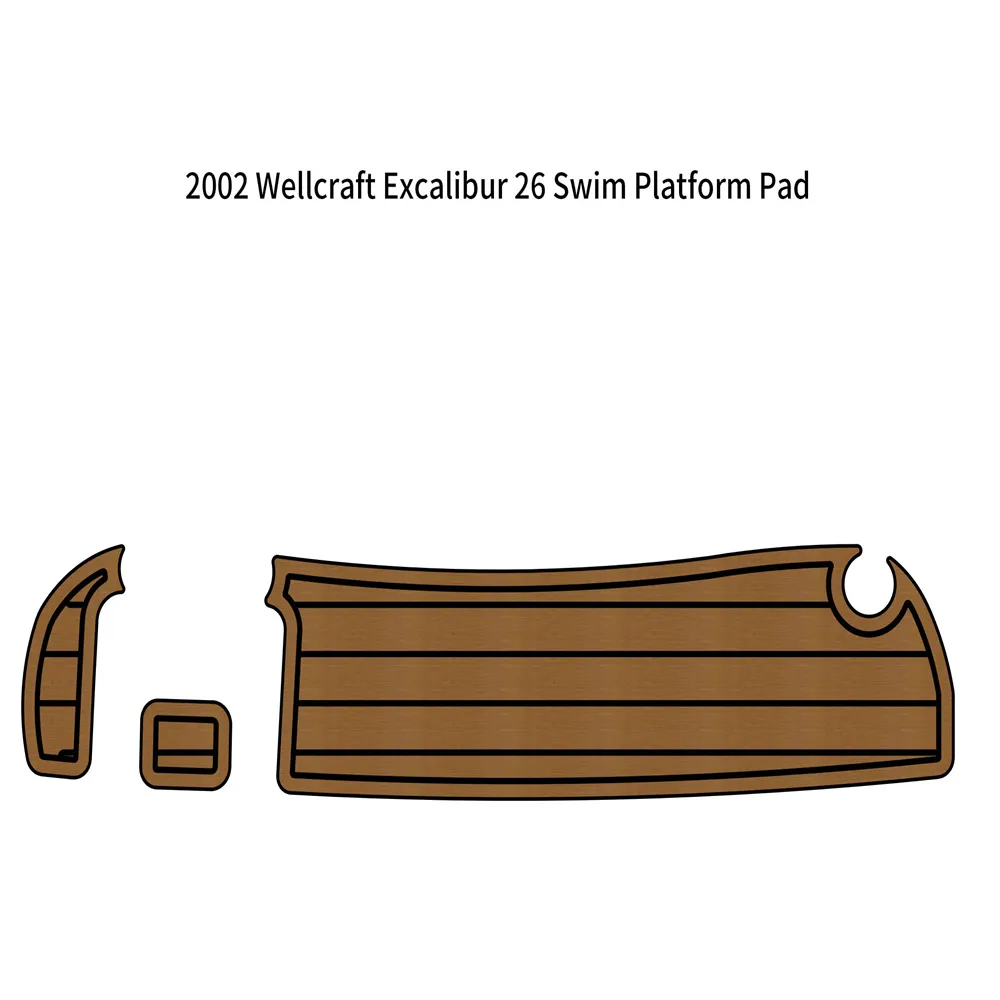 2002 Wellcraft Excalibur 26 Piattaforma da bagno Barca EVA Finta schiuma Teak Deck Floor Pad SeaDek Marine Mat Gatorstep Style Autoadesivo
