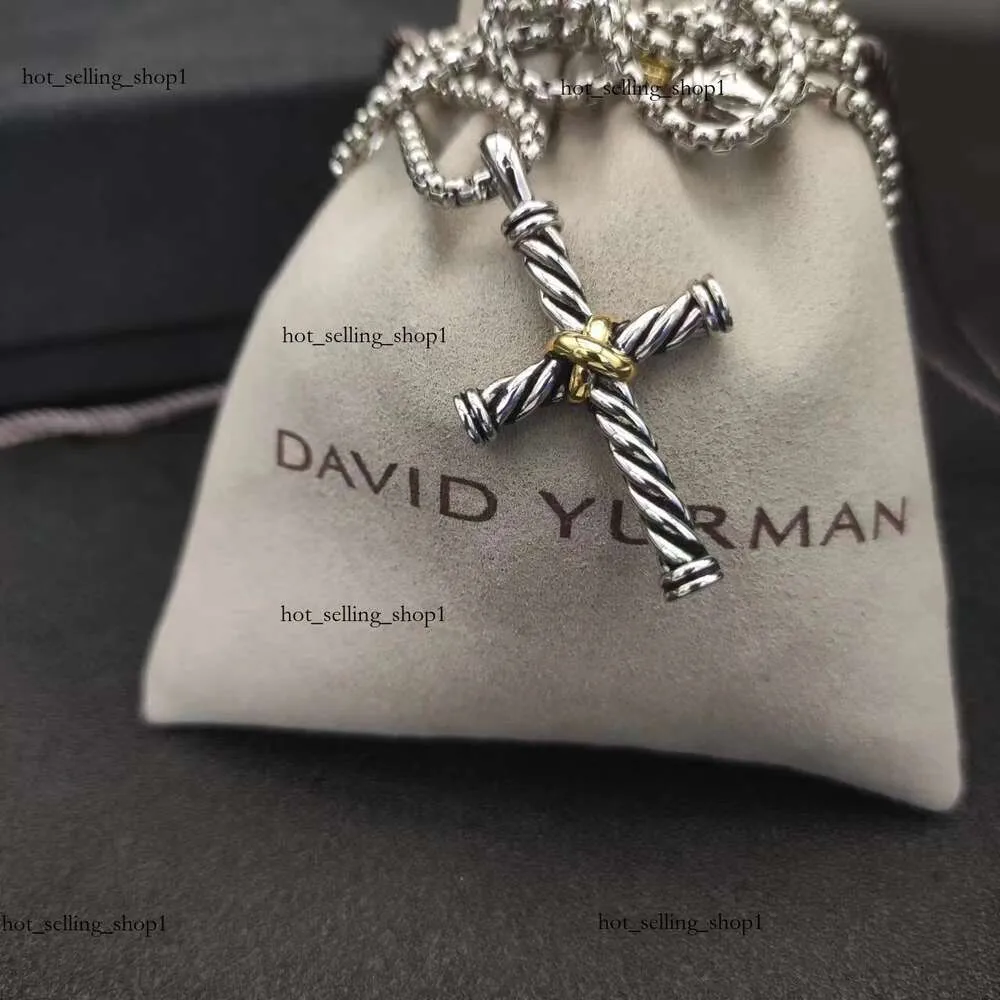 DY Twisted Vintage Band Designer David Yurma Collier Bijoux Pour Femmes Hommes Avec Diamant Argent Sterling Tournesol Luxe Plaqué Or Fiançailles Pierre Précieuse Cadeau 620