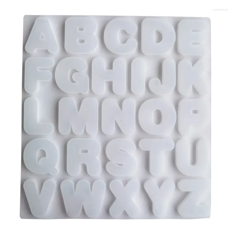Backformen Silikon-Kuchenform 26 englische Alphabet-Buchstaben Eisquadrat-Süßigkeits-Hersteller-Behälter-Pfanne Handgemachte DIY-Dekorationswerkzeuge Form