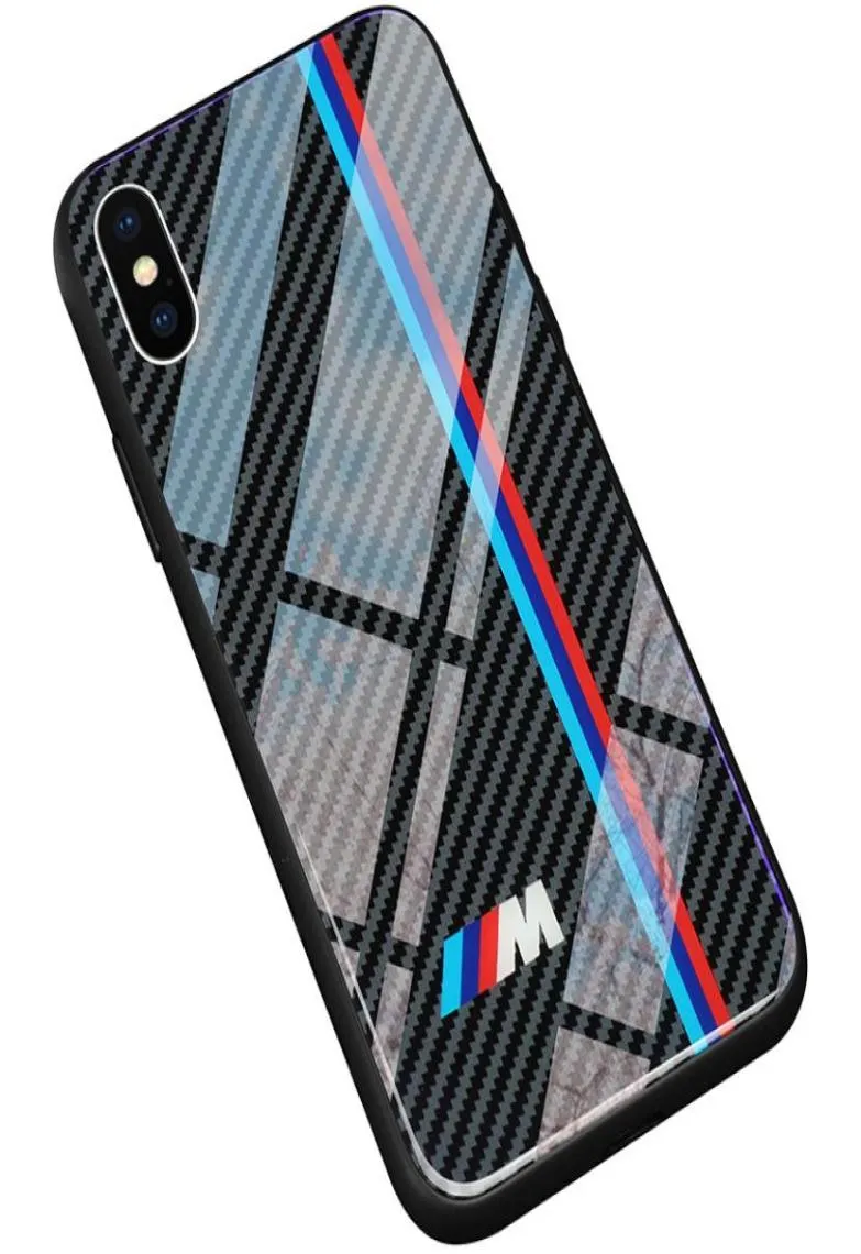 AMG BMW Tempered Glass Sport Car Case voor iPhone XS Max XR XS X 8 8 8 PLUS 7 6S 6 Plus Samsung S102127113