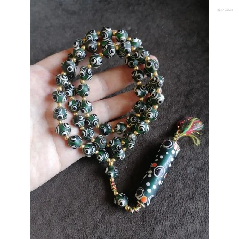 Pendant Necklaces Dragonfly Eye Colored Glaze Buddha Beaded Necklace