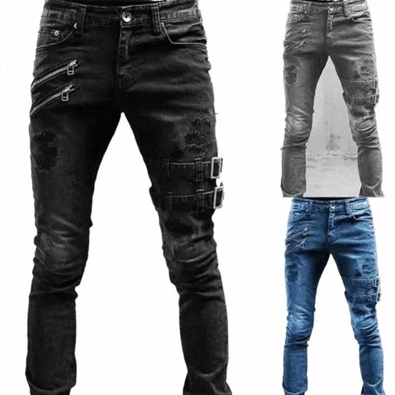 2022 Spring Summer Boyfriend Jeans Street Fi Tight Lg Jeans Jeans droits Hommes Taille haute Hommes Designer pour hommes K7UQ #