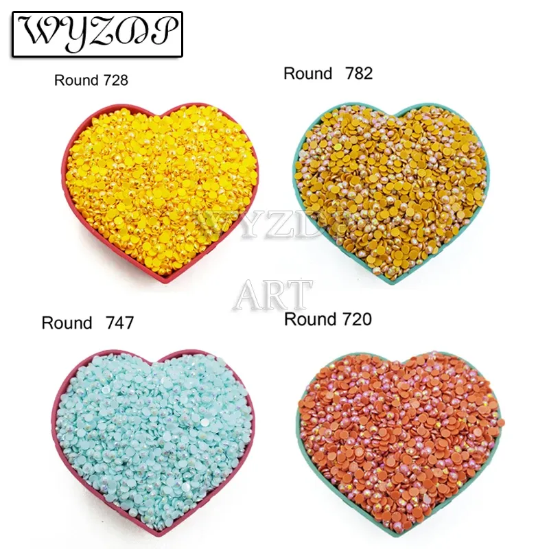 Stitch Sale Ab Round borr Diamond Målning Rhinestone Mosaic Colorful Stones Harts Brodery Gift Making Diamond Målning 720905