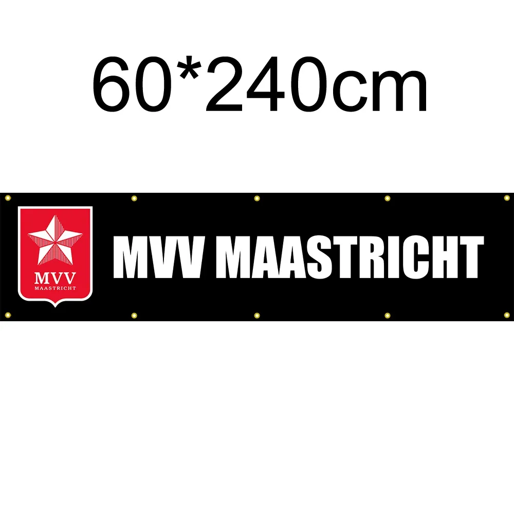 Accessories Holland MVV Maastricht Flag Black 60x240cm Decoration Banner for Home and Garden
