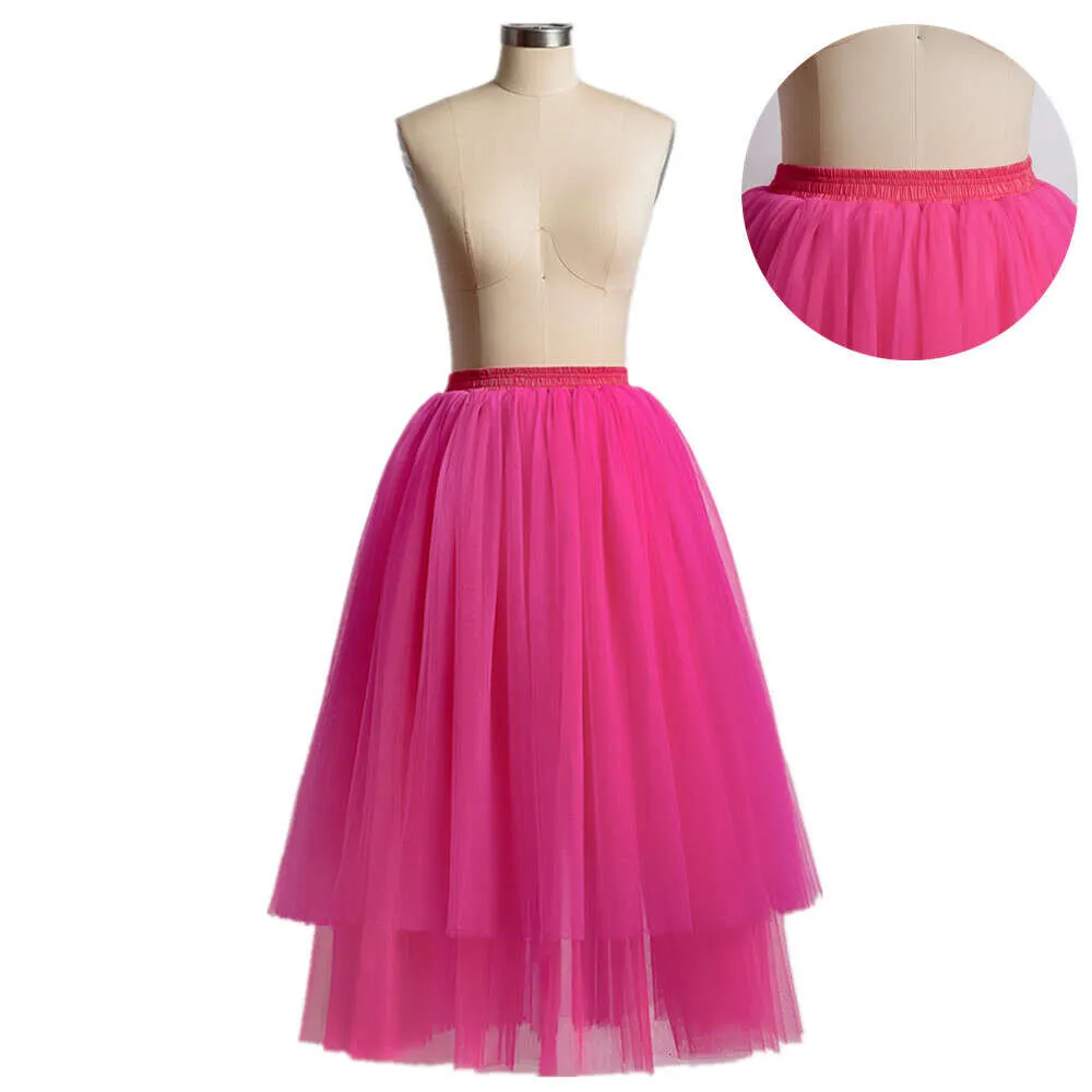 Gradient Tiered Misshow Short Skirt Soft Tulle Puffy Petticoat for Dance Ballet Costume Maxi Tutu Dress Solid Underskirt