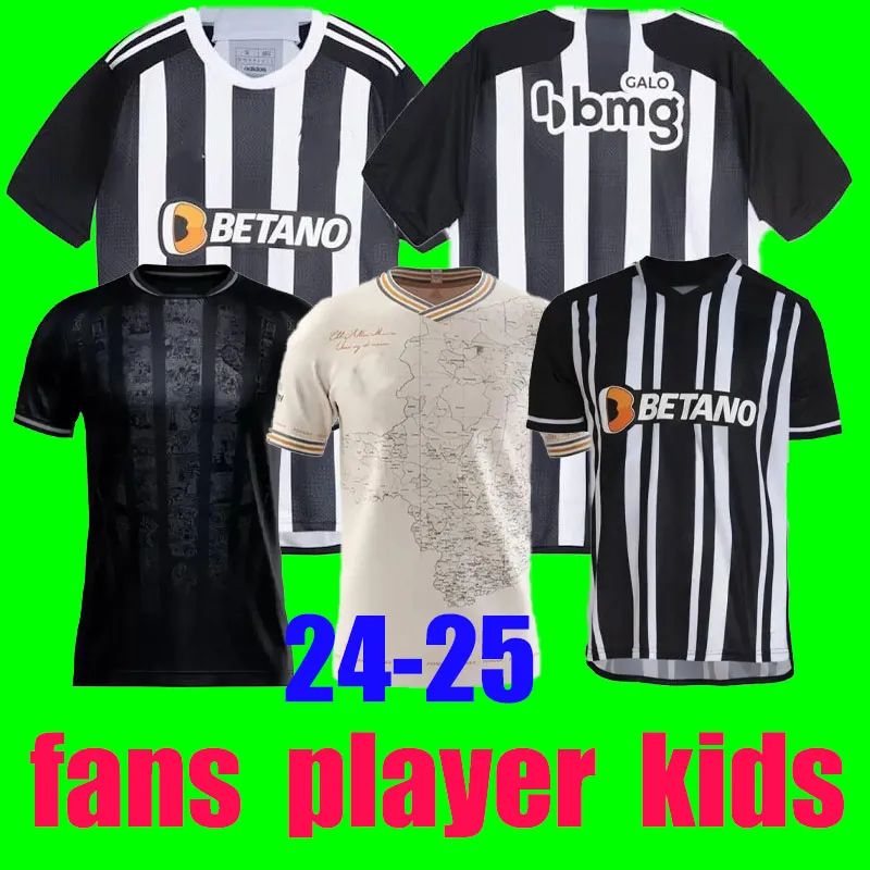 2025 ATLETICO MINEIRO HOME SOCCER JERSEYS 2024 Vargas M.zaracho Sasha Elias 113 Shirt Special Edition Away White Keno Marquinhos Guga Football Uniforme