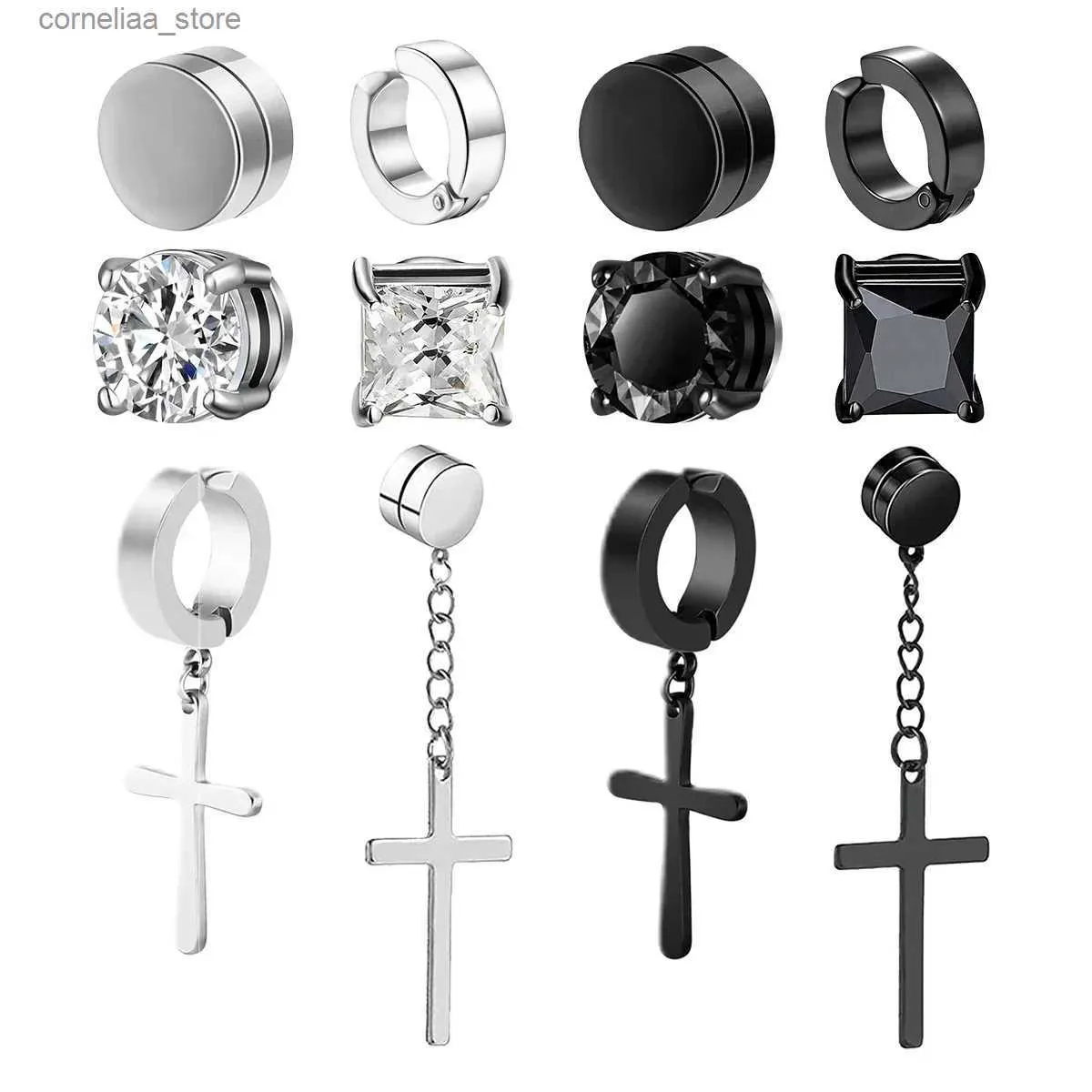 Ohrstulpe Ohrstulpe 1 Paar Mode Magnetclip Ohrstecker Nicht Piercing Ohrringe Gefälschte Ohrringe Geschenk für Männer Frauen Schmuck Y240326