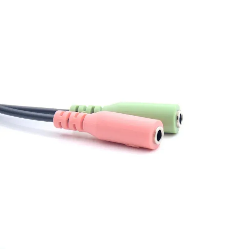 22cm One Point Two Audio Cable Mobile Phone Live 3.5mm Headphone Cable Aux Headset Two In One Adapter Cable