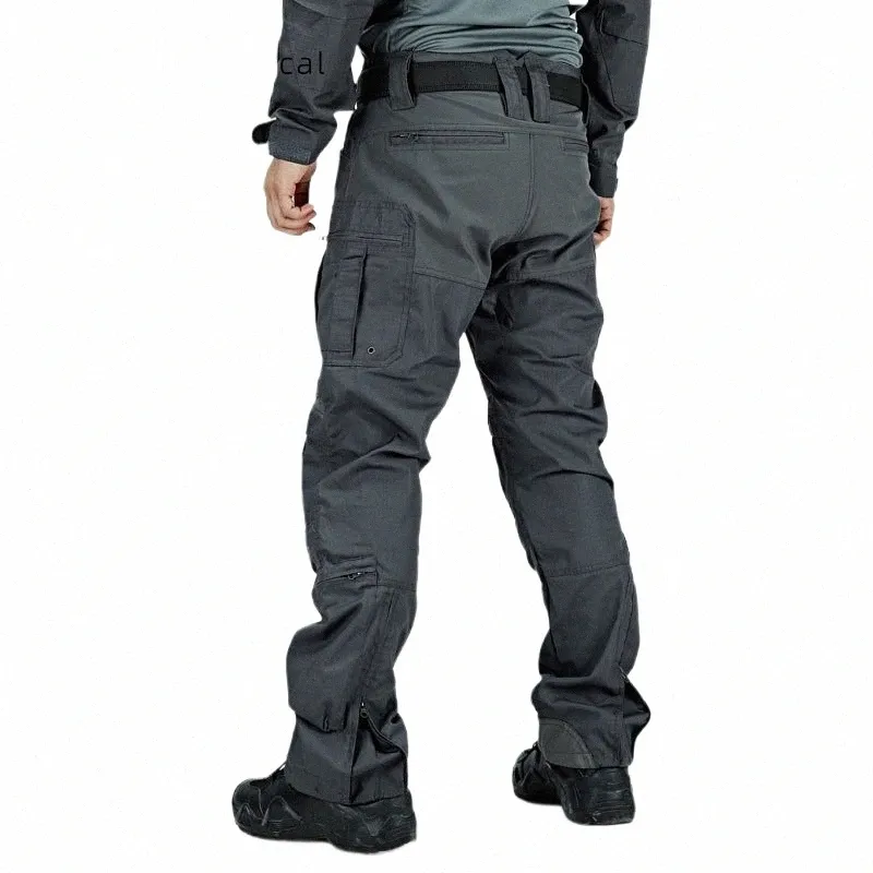 Casual Mannen Broek Militaire Tactische Cargo Broek Waterdichte Multi Zakken Broek Slijtvaste Training Combat Broek Nieuwe W1OX #