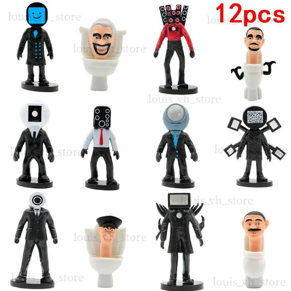 Aktionsspielfiguren Neu Skibidi Toilettenmann Kameramann Figur TV Mann Lautsprecher Mann Modell Kameramann Actionfiguren Dekorationen PVC Puppe Spielzeug Sammlerstück T240325