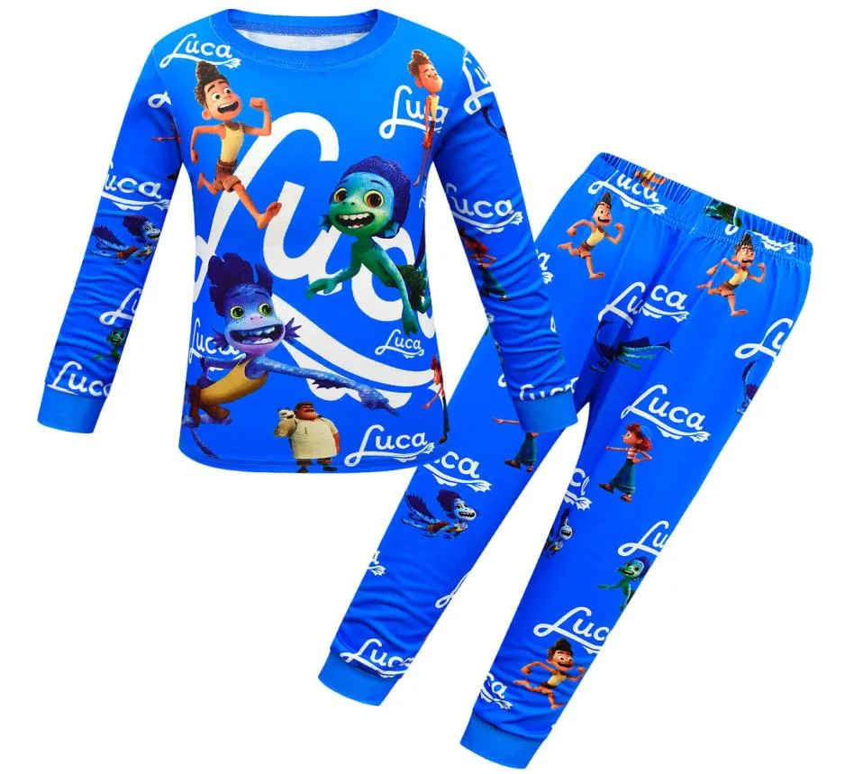 Детский пижамный комплект с длинными рукавами Children039s YouTobe, летняя игра, фестиваль моды, ночная рубашка, друзья, Sunny Day Luca, комплект из двух предметов, home8379123