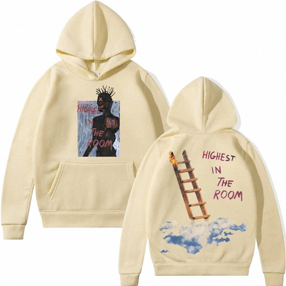 Cactus Jack Highest in the Room Sweat à capuche pour hommes et femmes hiver surdimensionné pull lâche streetwear décontracté sweats à capuche f9EI #