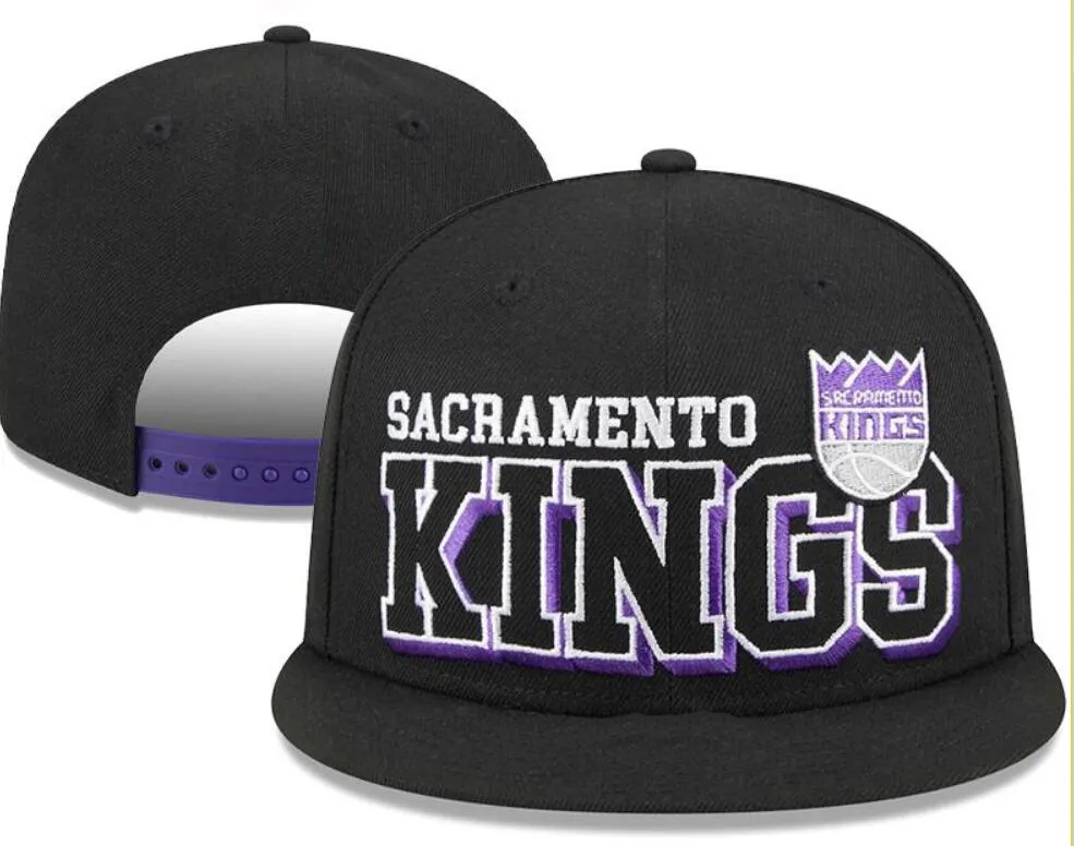 Sacramento'kings'ball caps 2023-24 unisex mode katoen strapback honkbal cap snapback hoed mannen dames zon hoed borduurwerk lente zomer pet groothandel a a