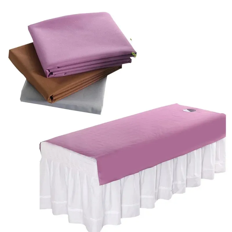 Filmed Waterproof Oilproof Bed Sheet for Beauty Salon SPA Massage Bedspread Bed Table Cover Sheets With/no Hole 240314