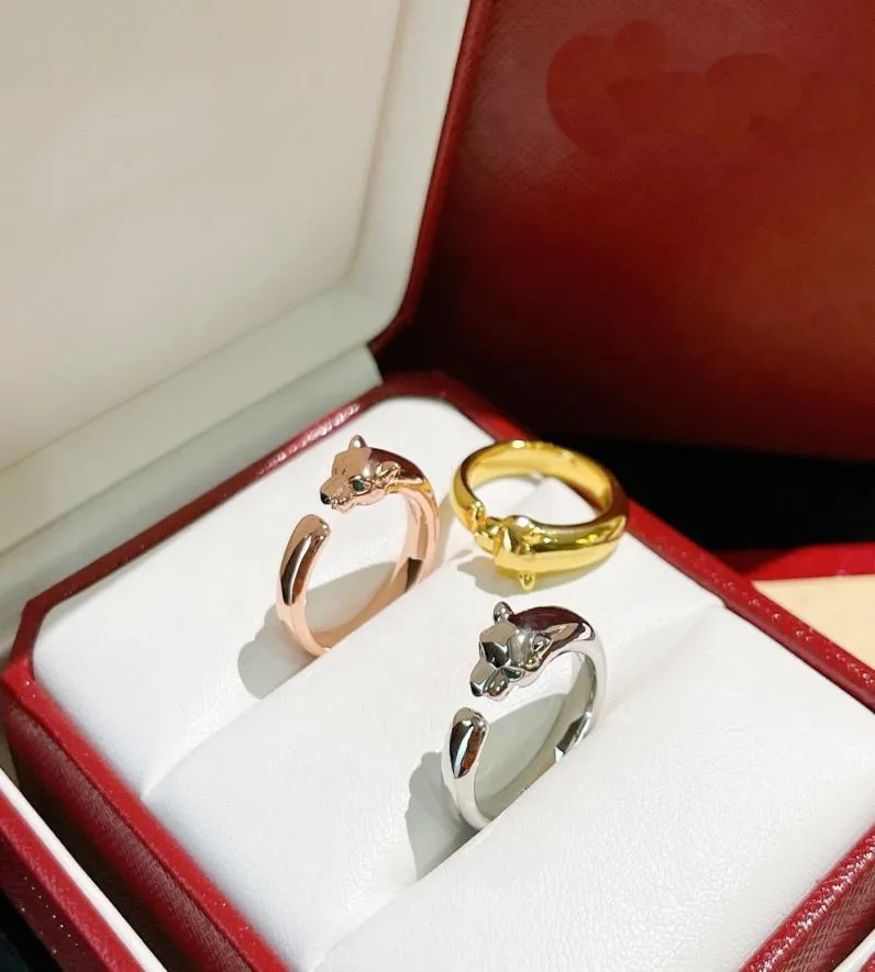 Bague série Panthere, marque de luxe, reproductions officielles, style classique, qualité supérieure, anneaux de guépard dorés 18 carats, design de marque, nouveau, sell9553413