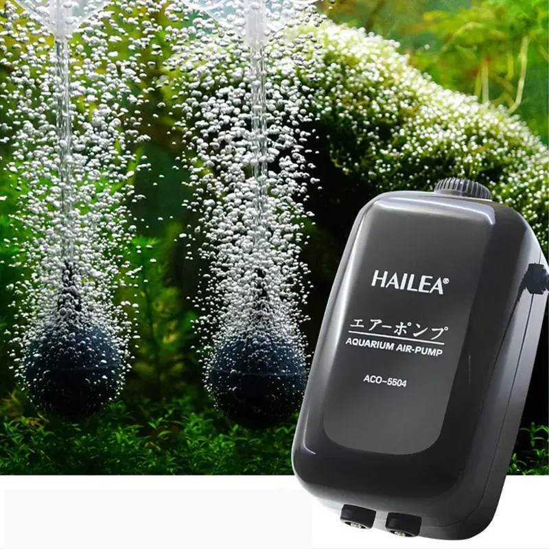 Accessories Super quiet and high power Hailea ACO 9601 9602 9610 5501 5503 5504 5505 Aquarium Air Pump Fish Tank air compressor. Oxygen pump