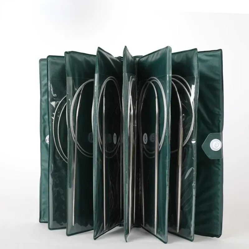 Stricken 11 Größen Edelstahl Rundstricknadeln Kit Garn Weben DIY Stricknadeln Haken Set mit Tasche 43 cm 65 cm 80 cm Länge