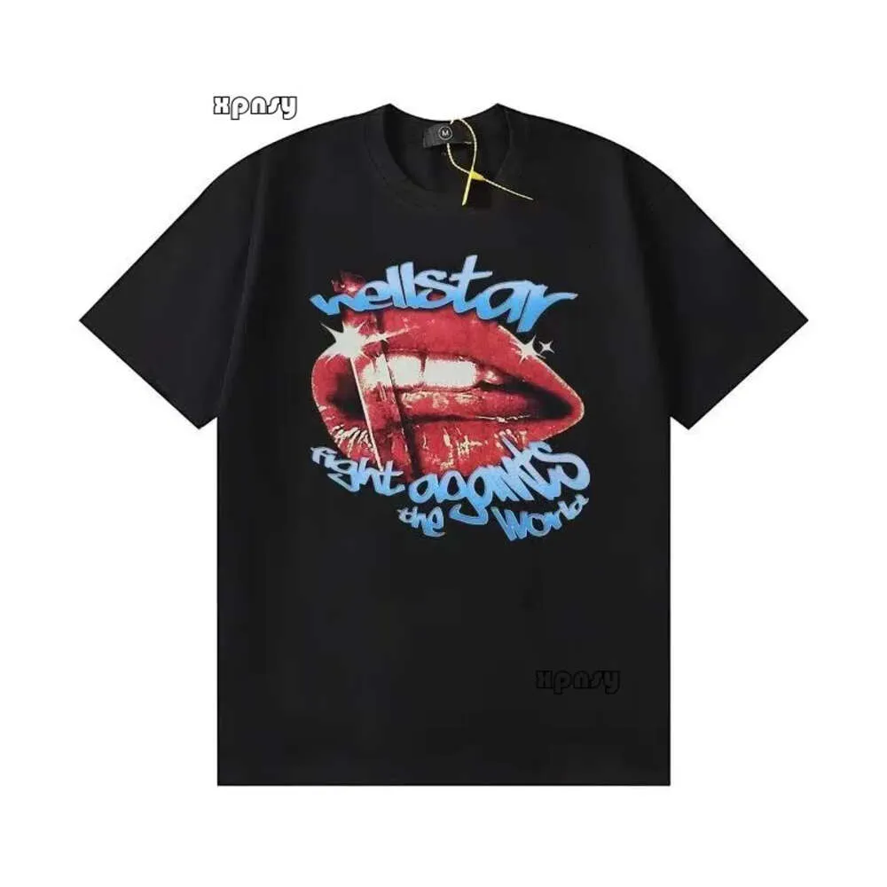 T-shirts pour hommes T-shirt à manches courtes Hommes Femmes Haute Qualité Hellstar T-shirt Streetwear Hip Hop Mode T-shirt Hell Star Hellstar Court 124