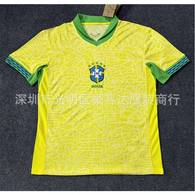 24-25 Brazilian main adult and childrens football set personalized print number shipped on the same day