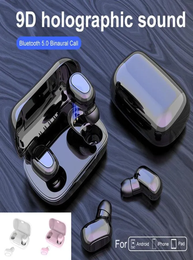 L21 Bezprzewodowe słuchawki Bluetooth 50 Earbuds Mini TWS Sports Stereo SEADS z mikrofonem do anulowania szumu dla 1695822