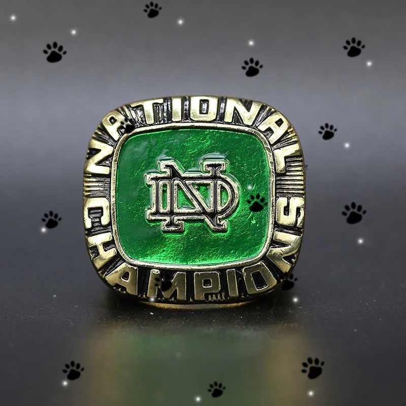 Bague de championnat NCAA 1977 Notre Dame de Paris personnalisée