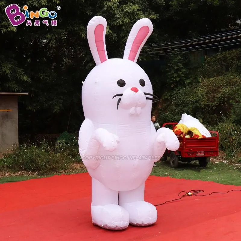 6 mh (20 stóp) Outdoor Giant Inflatible Animal Rabbit Cartoon Bunny Bunny z Air Blower for Event Reklama Party Dekoracja zabawek Sports